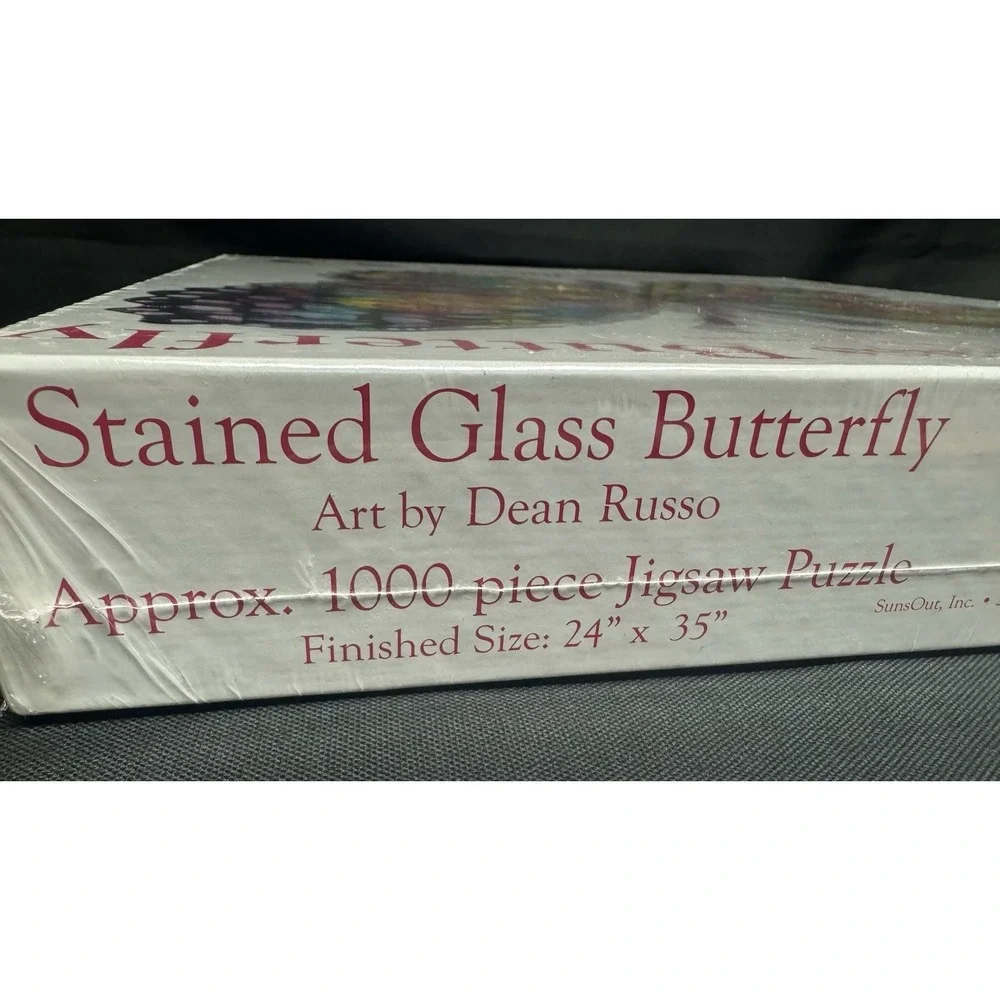 Stained Glass Butterfly 1000 Pieces Shaped Jigsaw Puzzle Dean Russo Sunsout